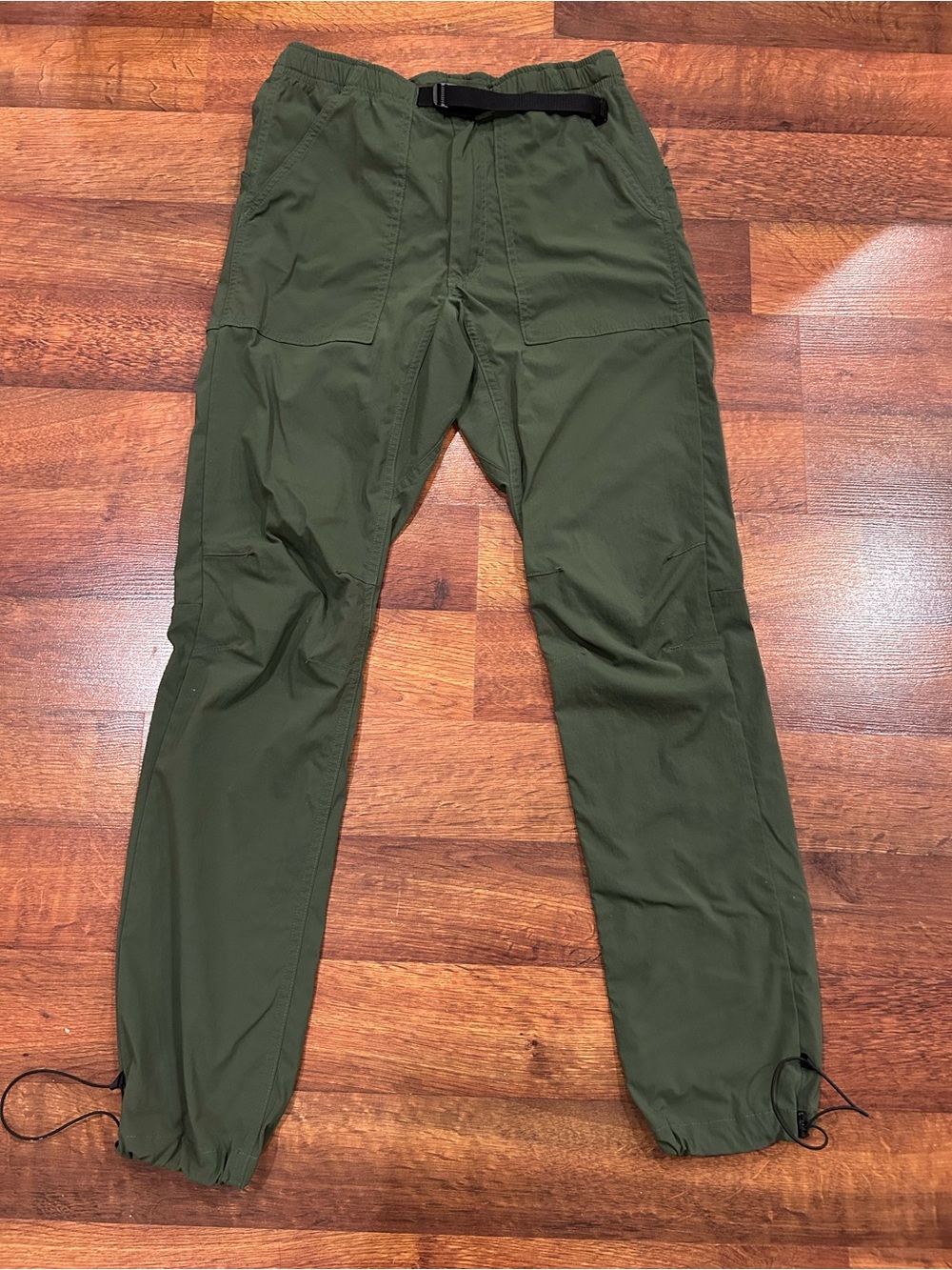 Topo Designs Pants Mens S Green Nylon Belted Climbing Hiking Outdoors USA